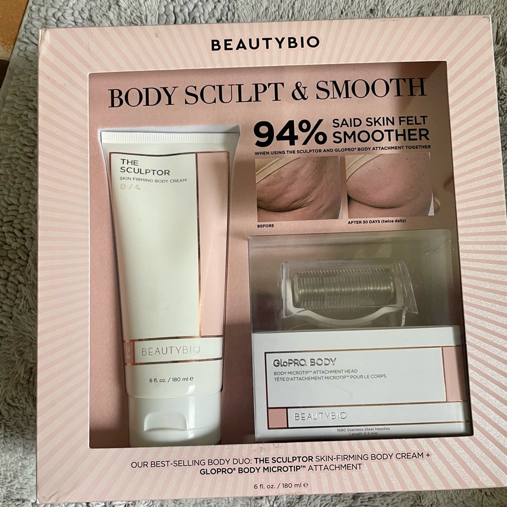 Beautybio body sculptor attachment and sculptor cream. NEW.